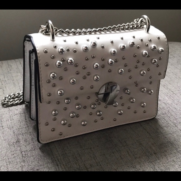 Topshop Handbags - Topshop Studded white purse